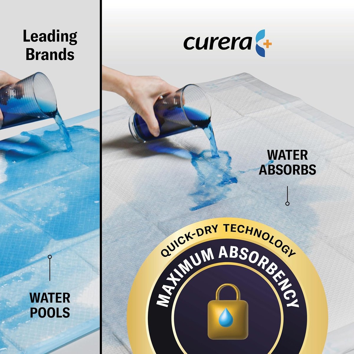 Curera Chucks MAX+ Hospital Bed Pads 36x36, 10-Pack, view 5
