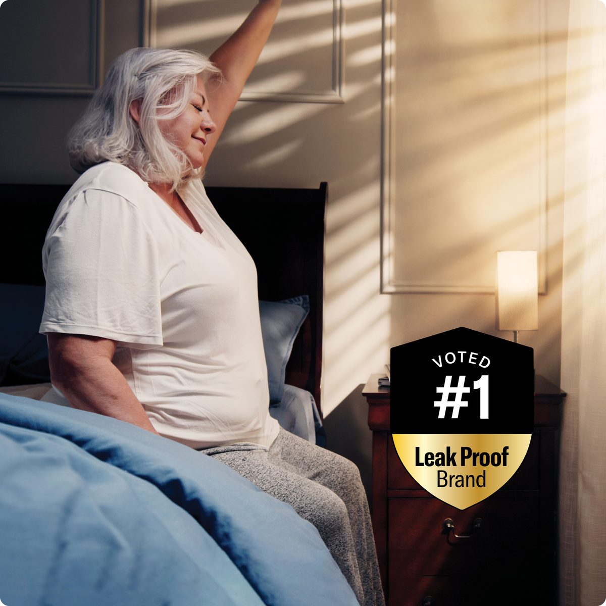 Waking up dry with the number one leak proof brand
